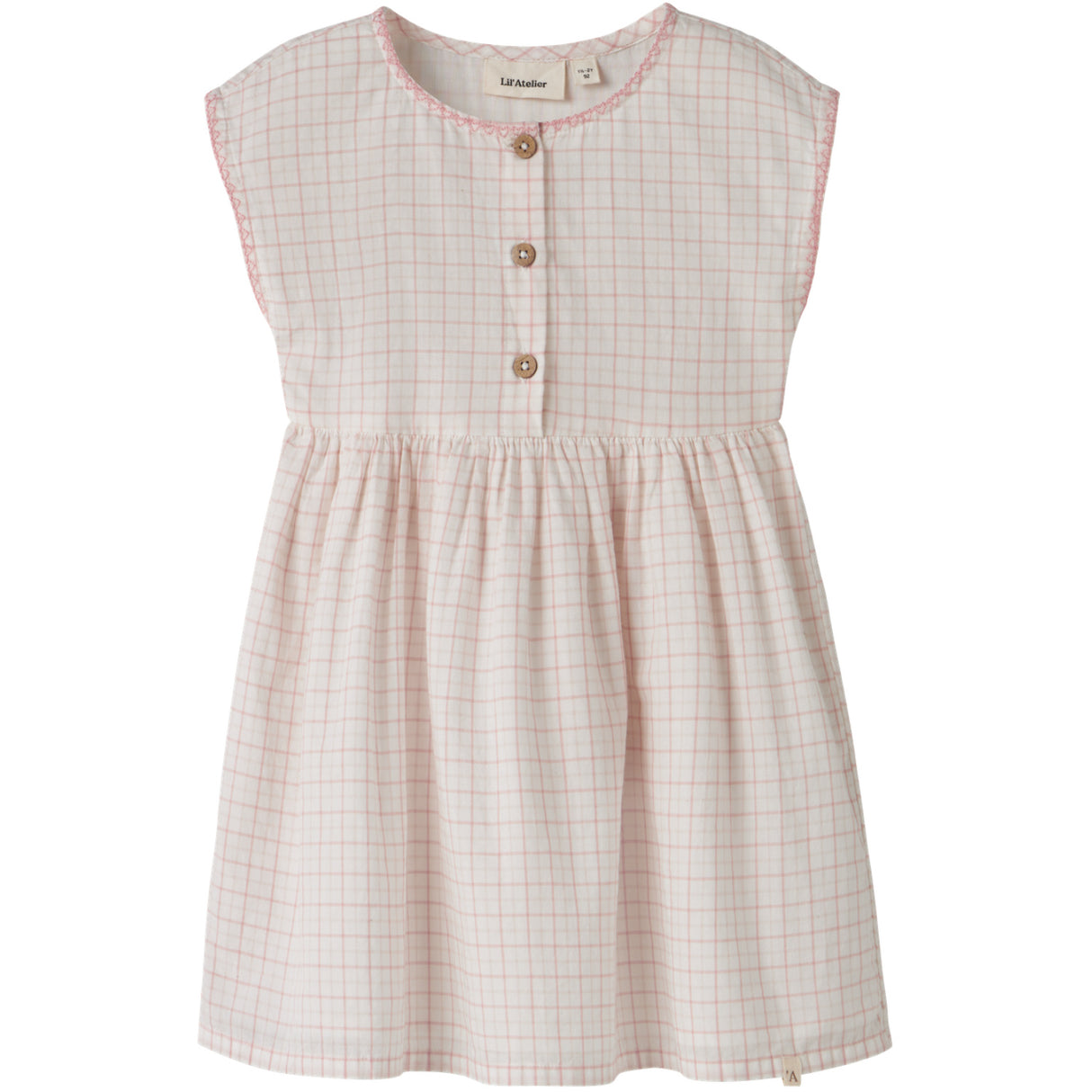 Lil'Atelier Coconut Milk Rose Tan Nmfhedda Sl Dress Lil