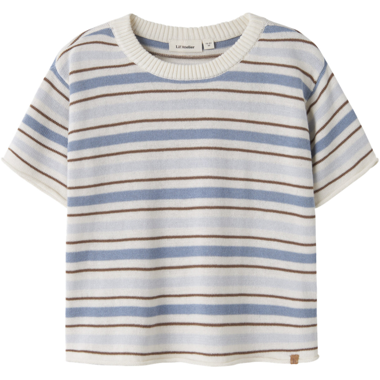 Lil'Atelier Coconut Milk Dusty Blue Nmmhito Ss Loose Knit Lil
