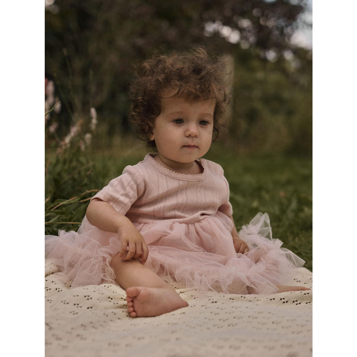 Lil'Atelier Peach Whip Nbffanella Ss Body Tulle Dress Lil