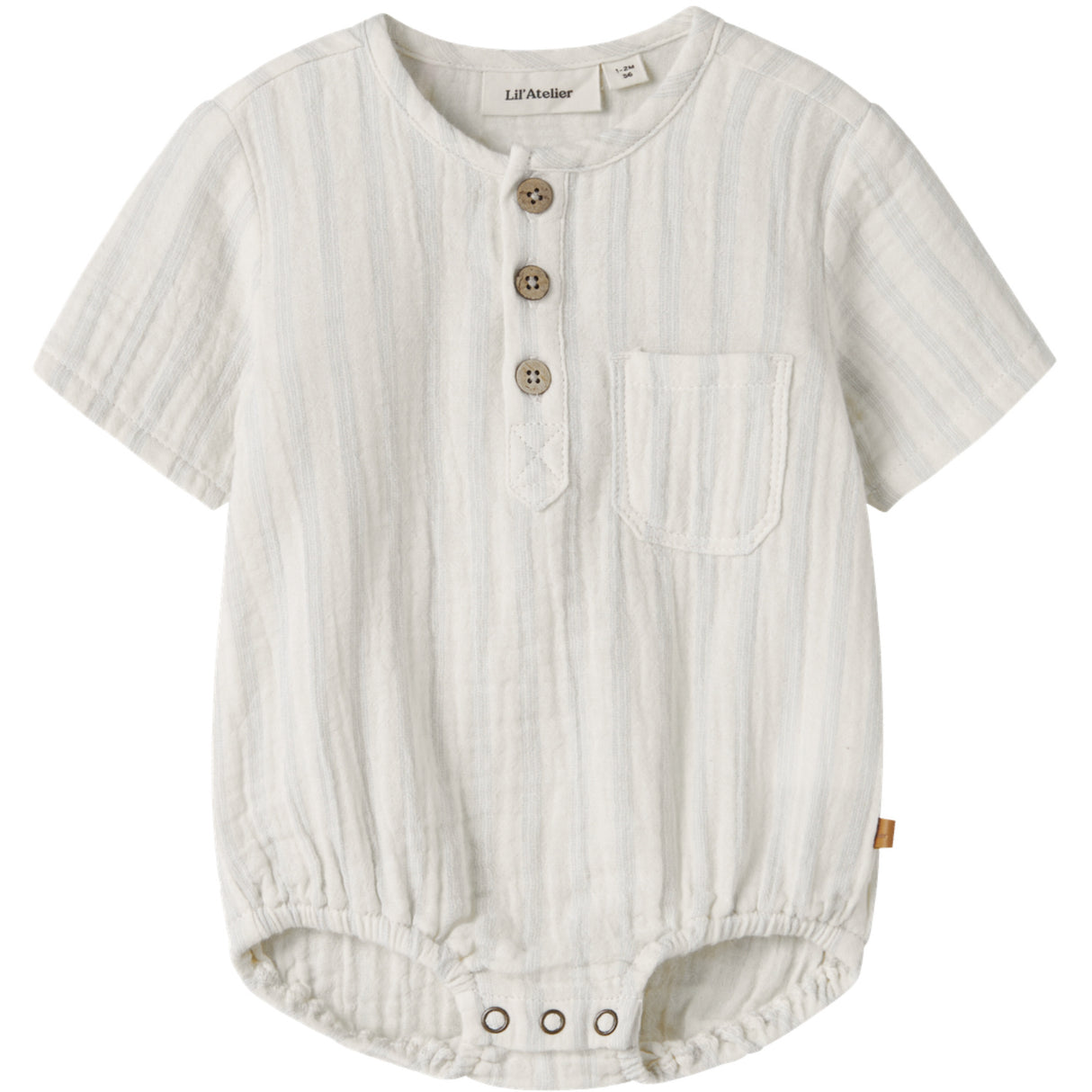 Lil'Atelier Coconut Milk Dusty Blue Nbmhagi Ss Loose Shirt Body Lil