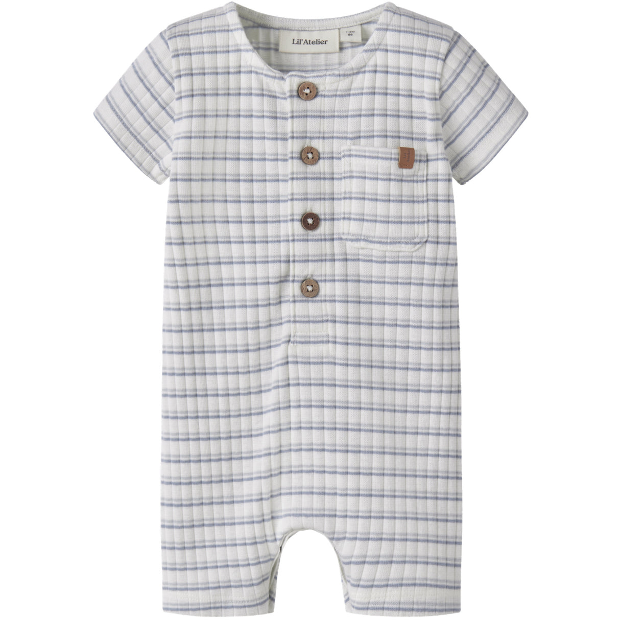 Lil'Atelier Coconut Milk Dusty Blue Nbmhaldur Ss Loose Short Suit Lil