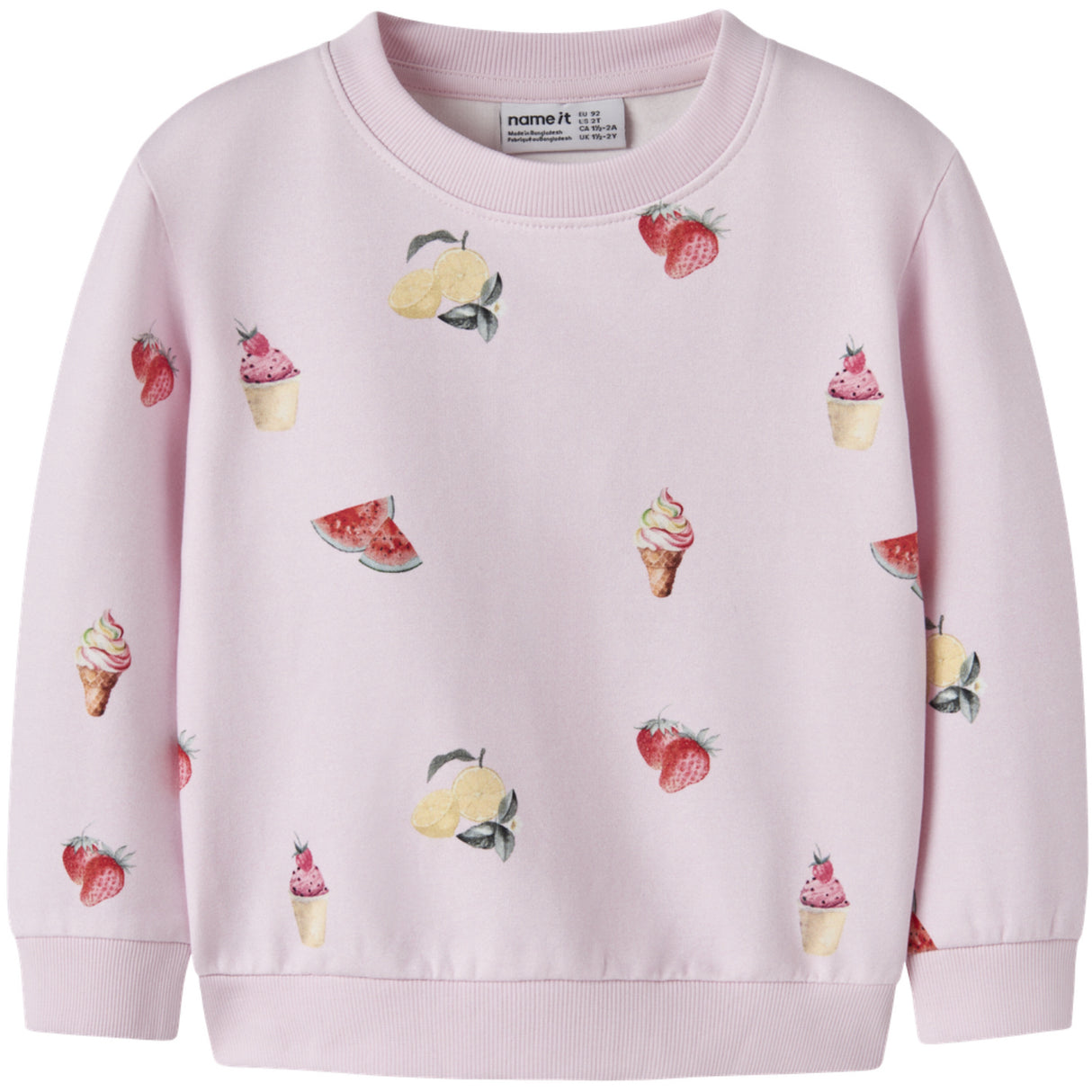 Name It Cradle Pink Nmfjovina Ls Nreg Sweat Unb Box