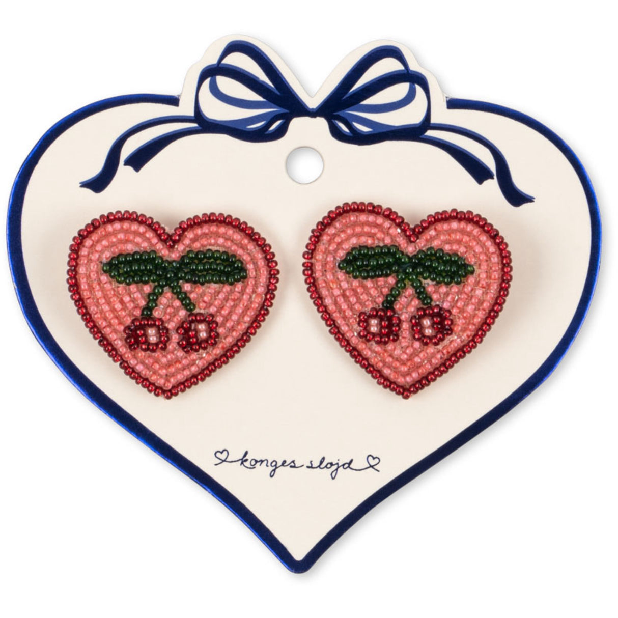 Konges Sløjd Cherry 2 Pack Heart Hair Clips