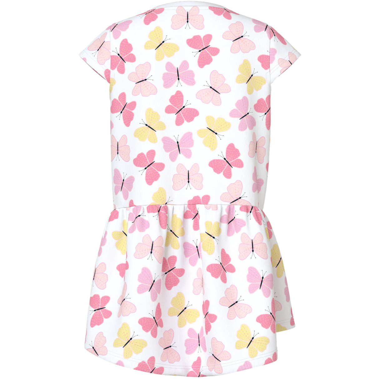 Name It Bright White Pink Butterfly Nmfvigga Capsl Dress F1 Noos
