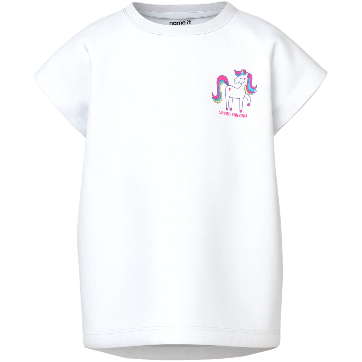 Name It Bright White Unicorn Nmfvarutti Capsl Loose Top