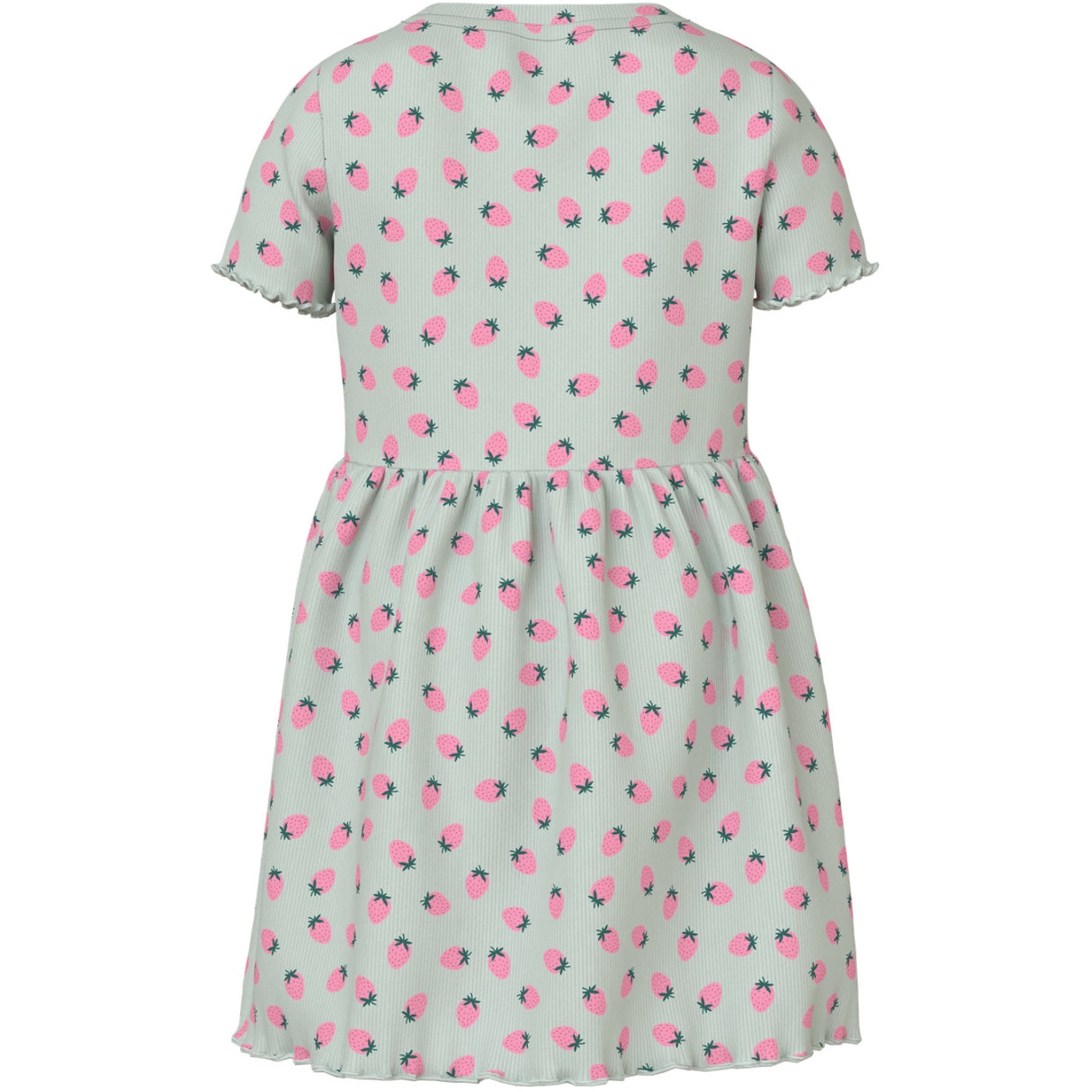 Name It Pale Aqua Strawberries Nmfvemma Ss Aop Dress