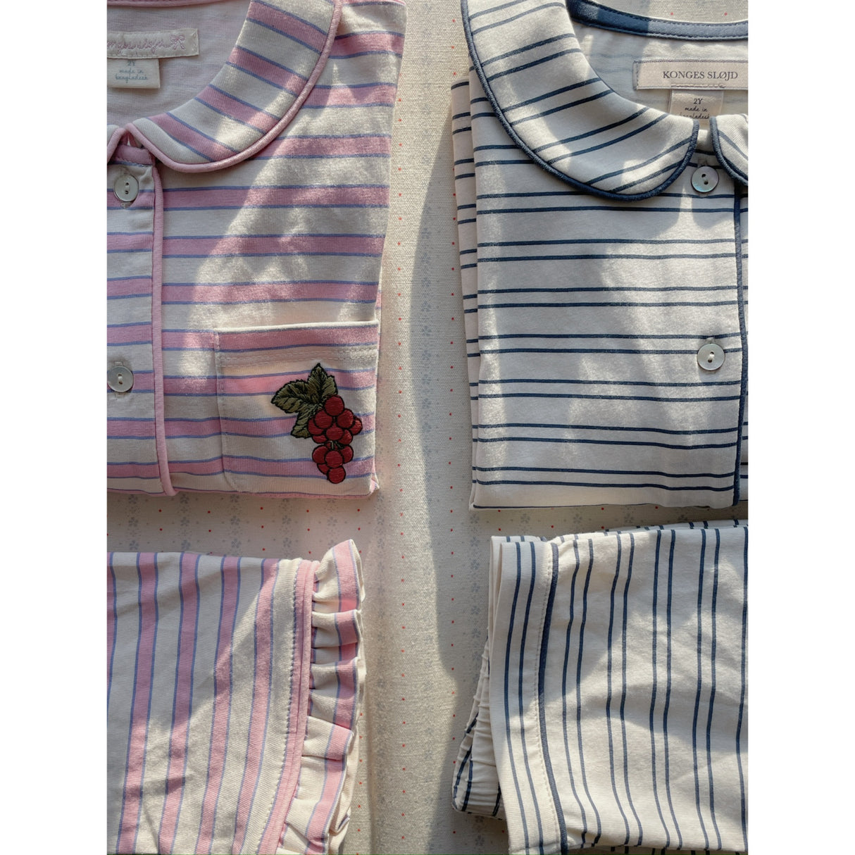 Konges Sløjd Indigo Butter Stripe Pio Set Gots