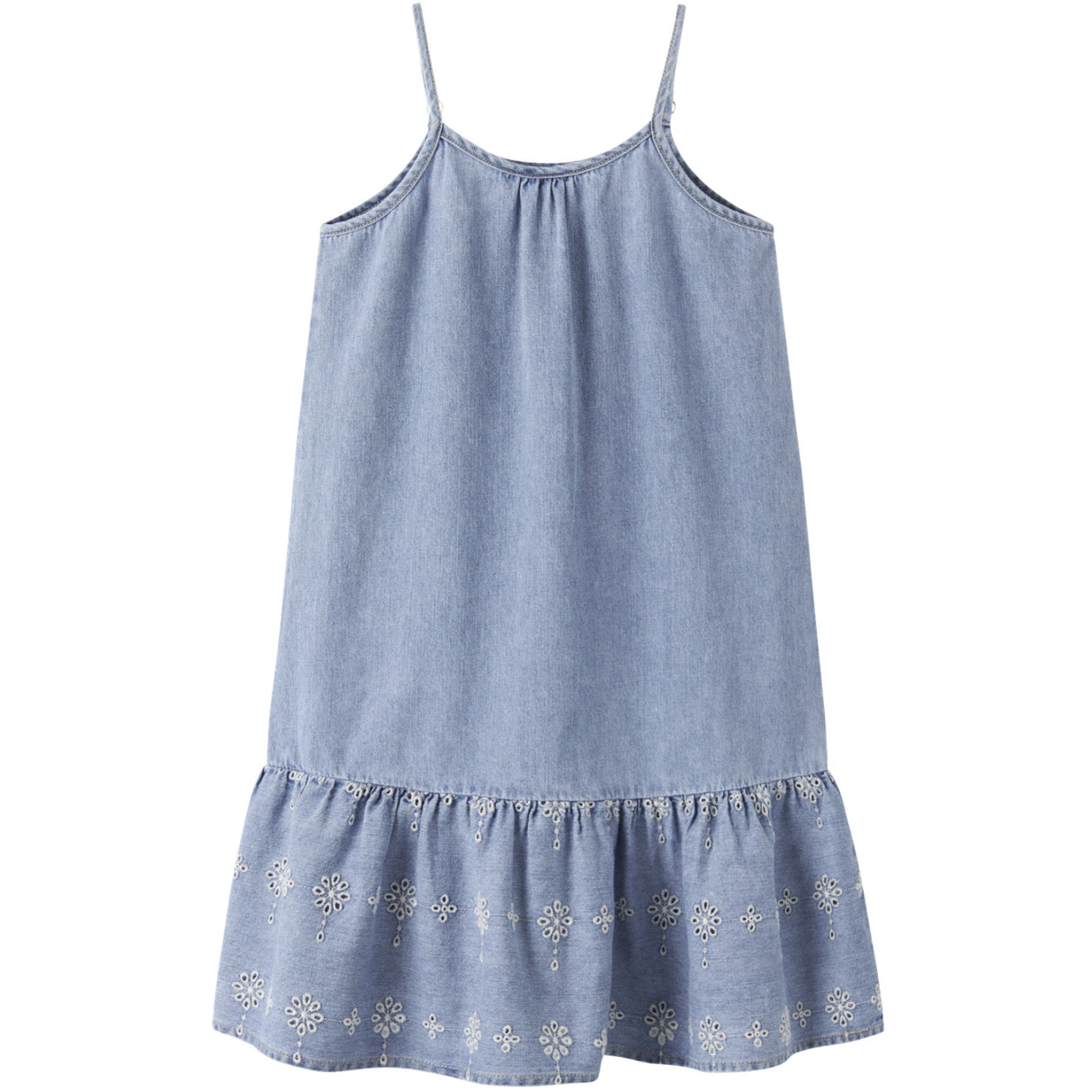 Name It Light Blue Denim Anglaise Nkfhaven Dnm Anglaise Dress 1026-Ov H