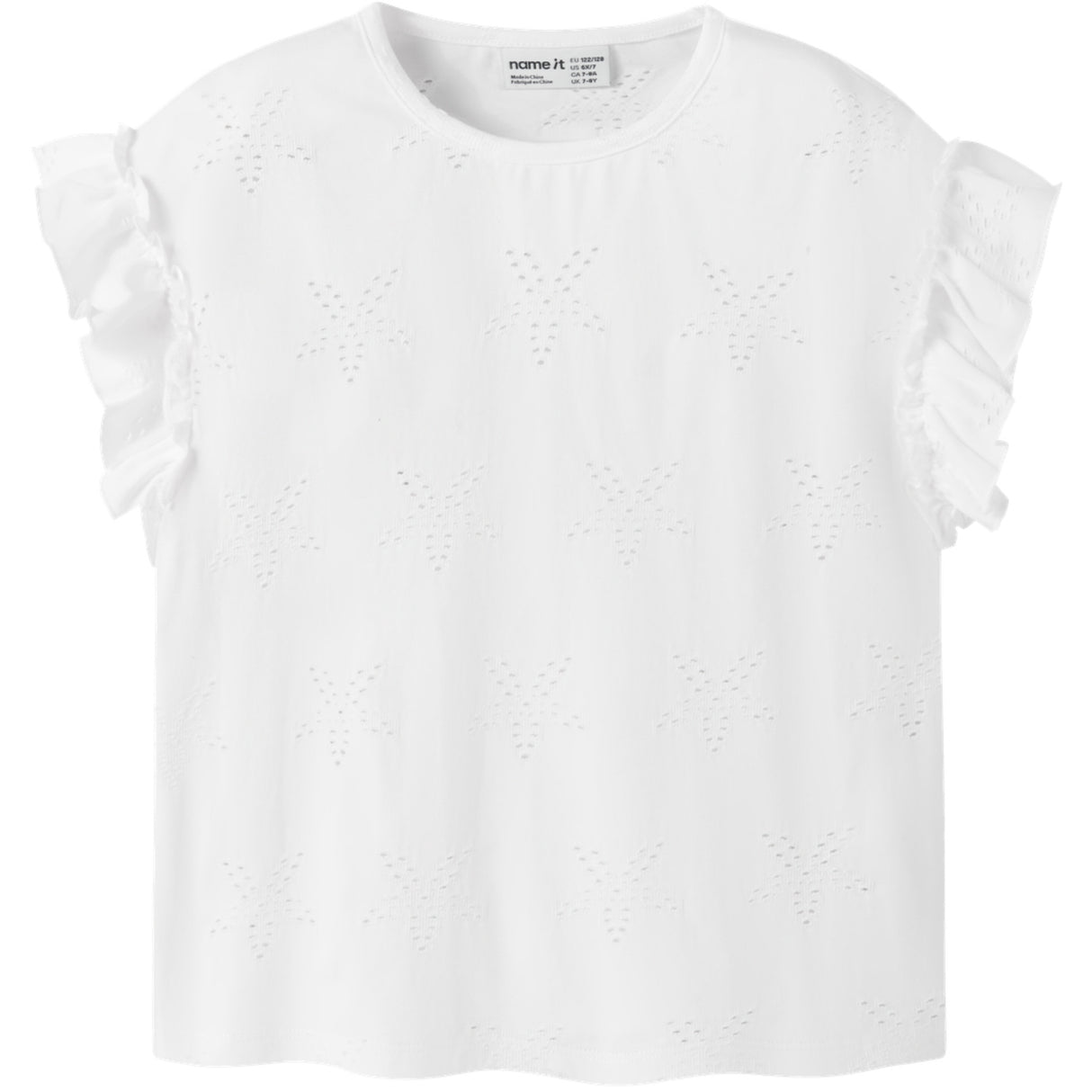 Name It Bright White Nkfjaden Sl Nreg Sh Top