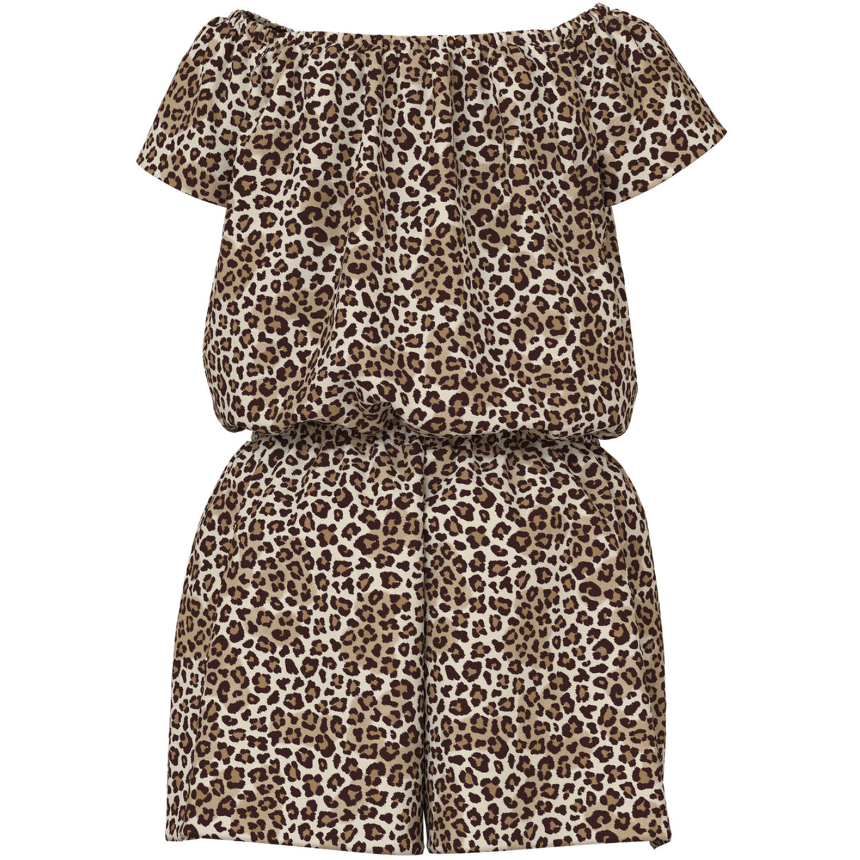 Name It Turtledove Leopard Nkfvinaya Ss Playsuit Fffff Noos