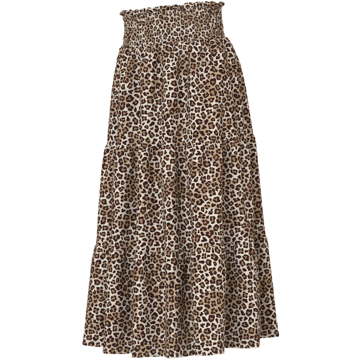Name It Turtledove Leopard Nkfvinaya Long Wide Skirt