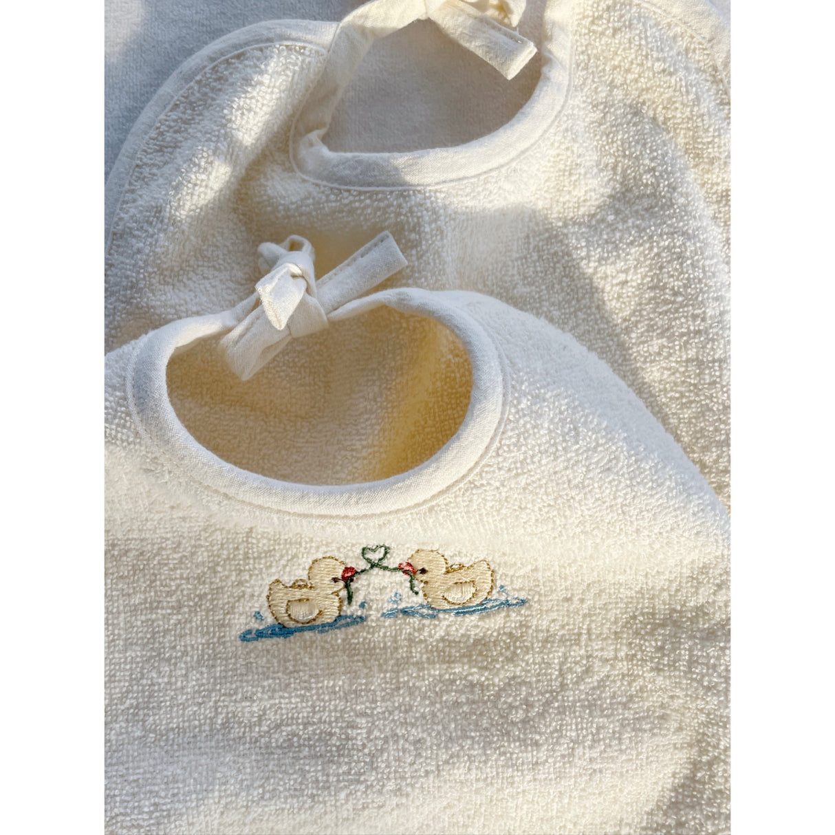 Konges Sløjd Antique White Figo 2 Pack Terry Bibs GOTS