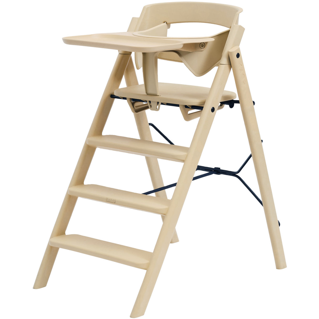 KAOS Desert Sand Klapp High Chair Recycled With KLAPP® Safety Rail & Tray Bundle