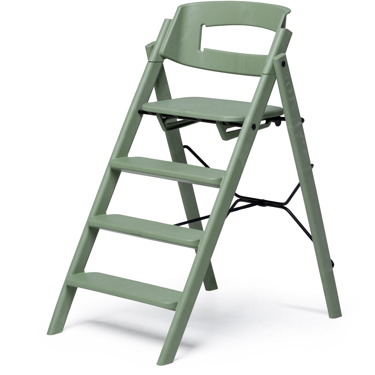 KAOS Mineral Green Klapp High Chair Recycled With KLAPP® Safety Rail & Tray Bundle