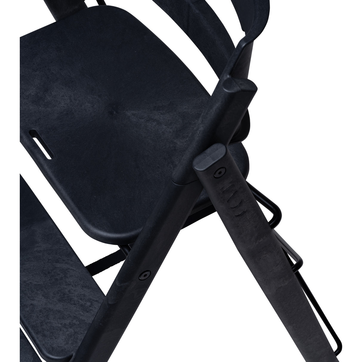 KAOS Charcoal Black Klapp High Chair Recycled With KLAPP® Safety Rail & Tray Bundle
