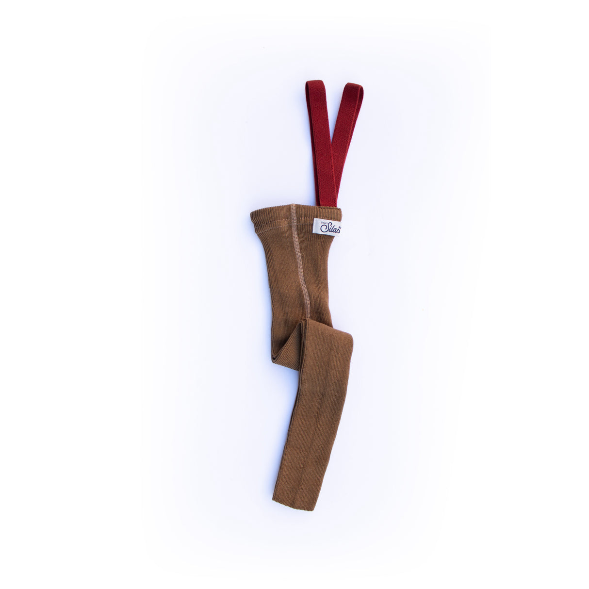 Silly Silas Acorn Brown With Maple Leaf Footless Tights Christmas Edition