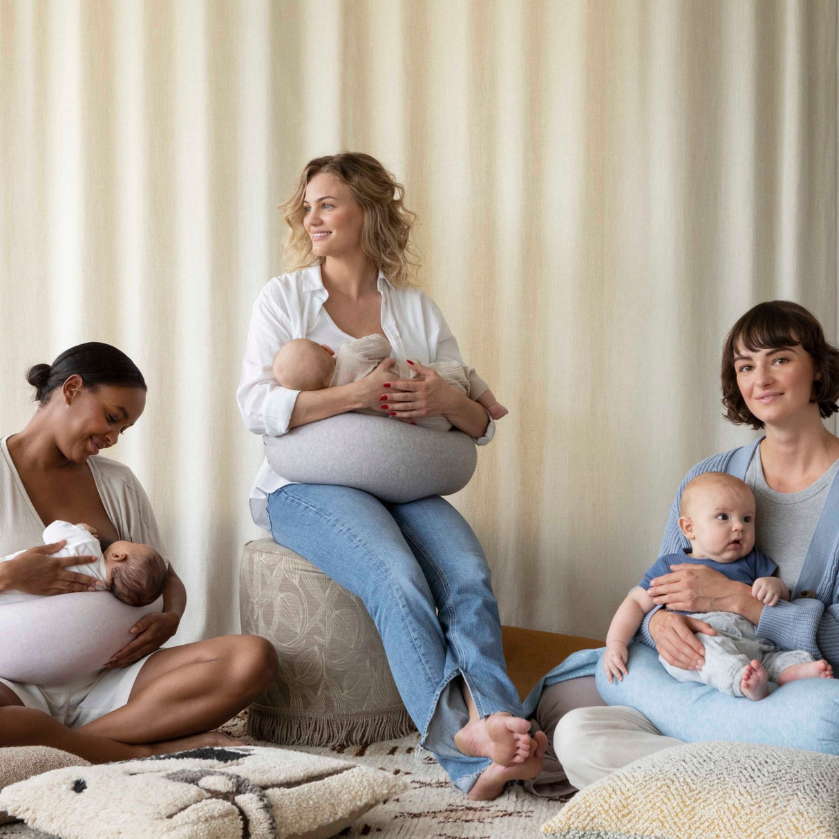 bbhugme Grey/Melange Nursing Pillow