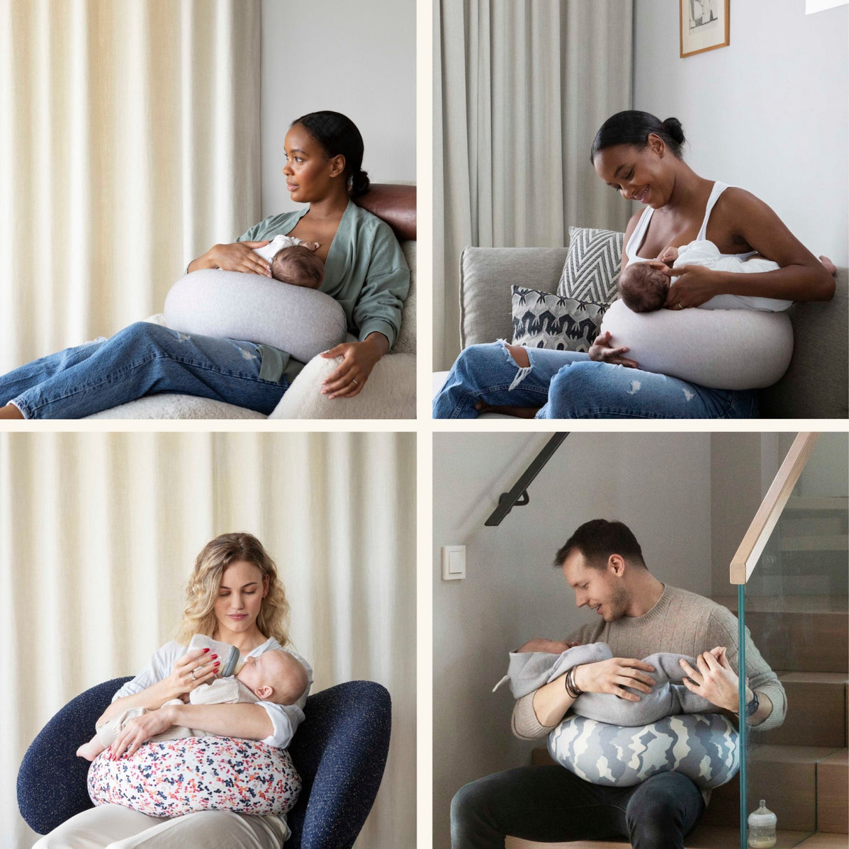 bbhugme Grey/Melange Nursing Pillow