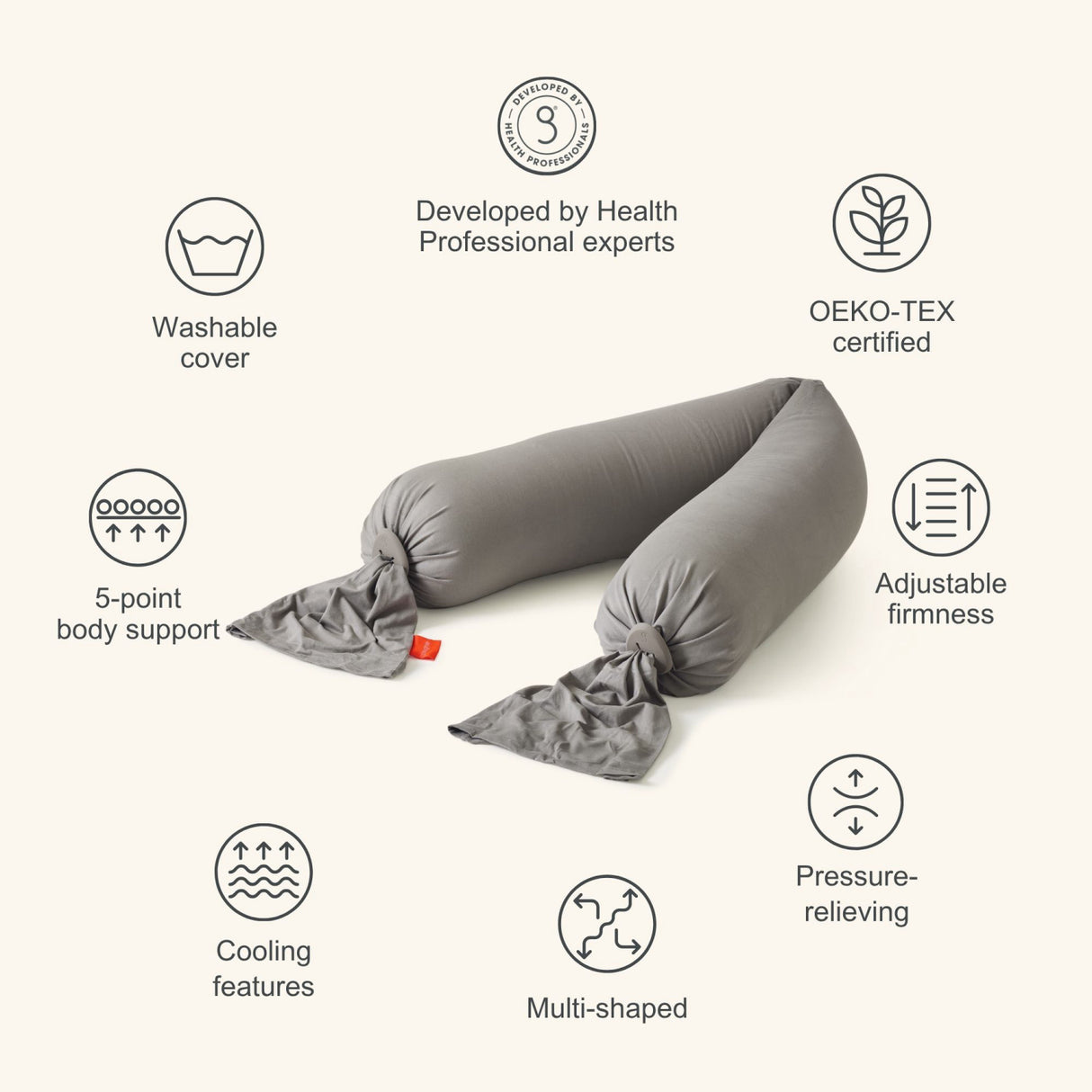 bbhugme Stone/Plum Pregnancy Pillow