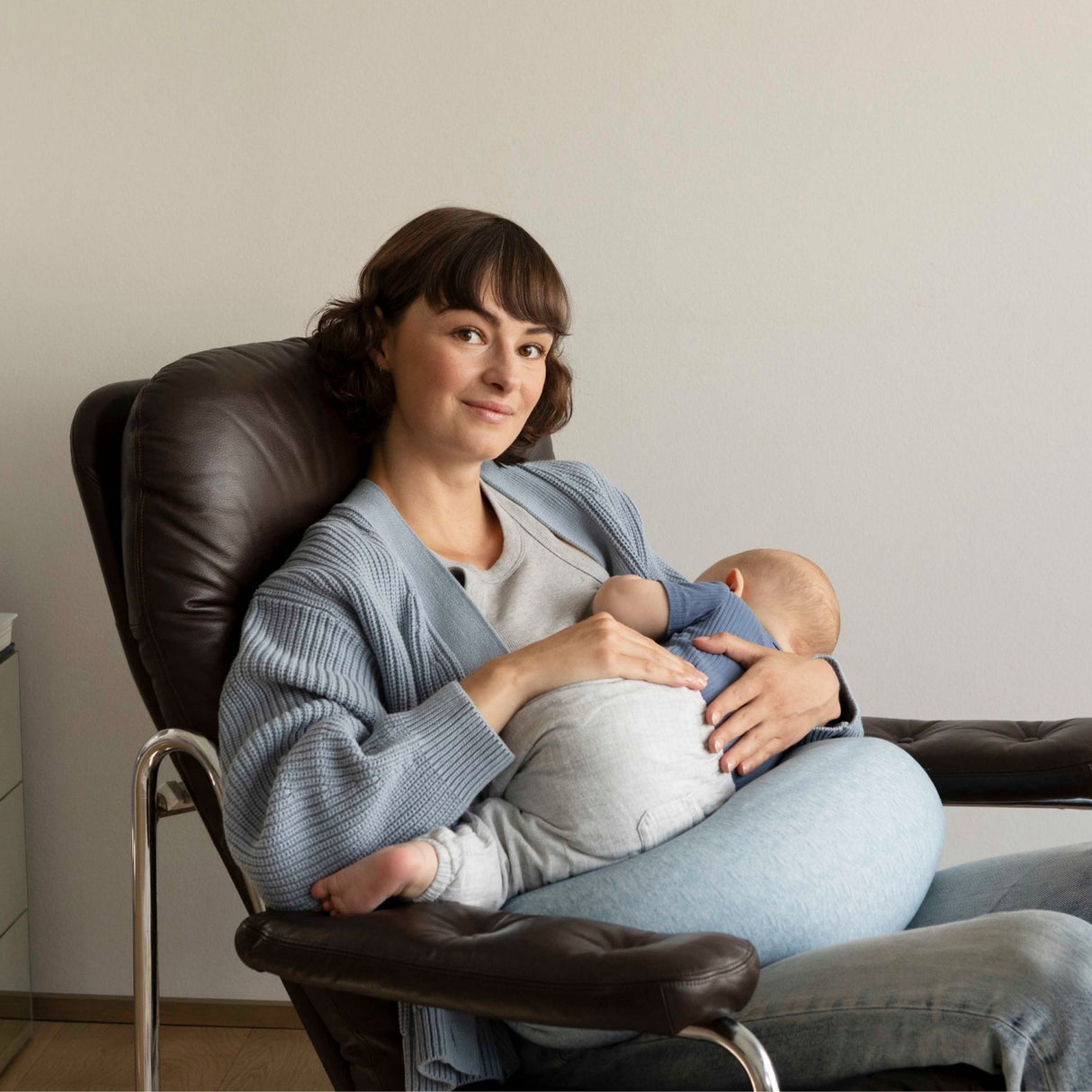 bbhugme Blue/Melange Nursing Pillow