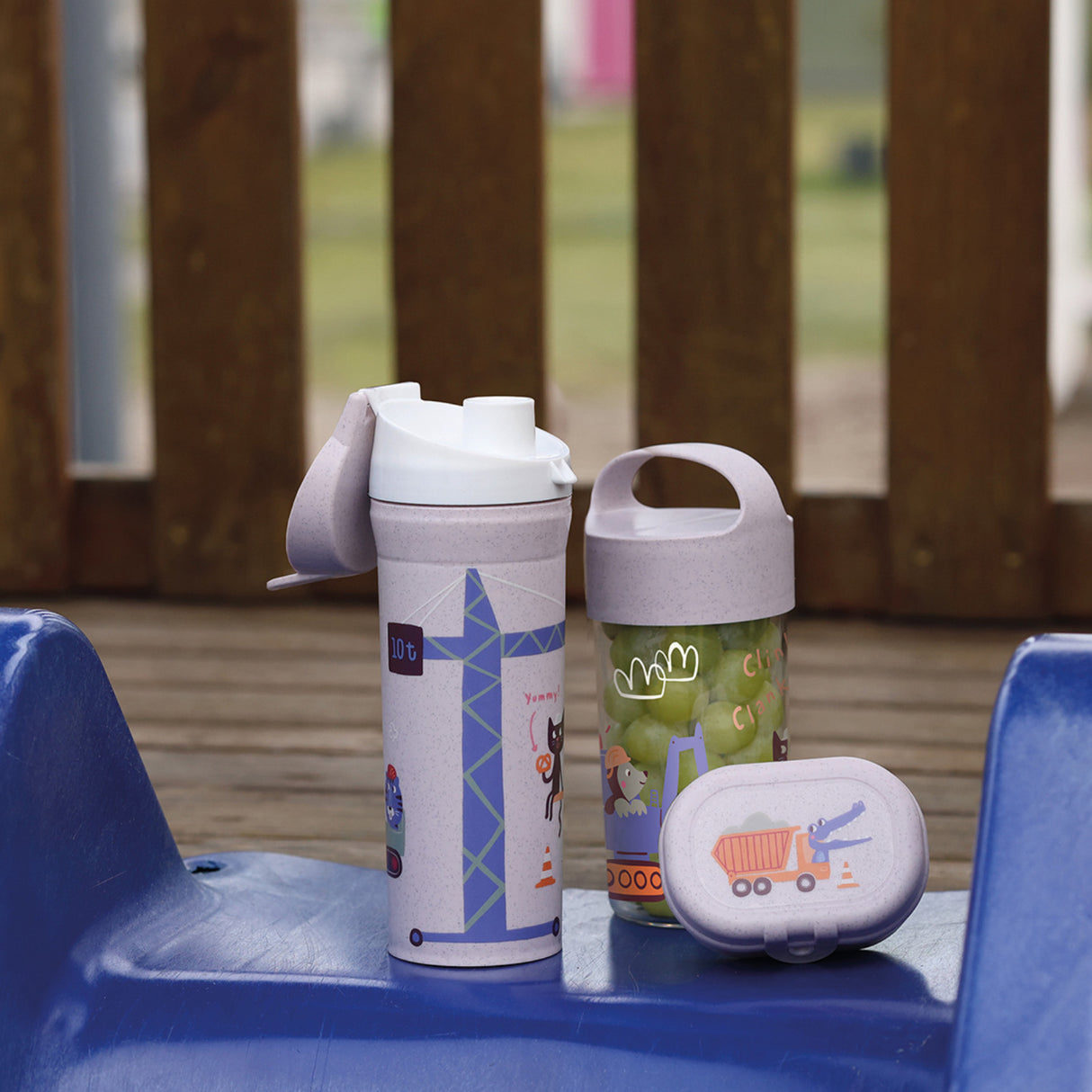 Koziol Organic Purple Grey Water Bottle 500Ml Stan 0,5 Trucks