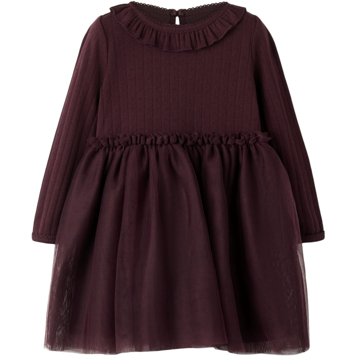 Lil'Atelier Catawba Grape Nmfsolange Ls Tulle Dress Lil
