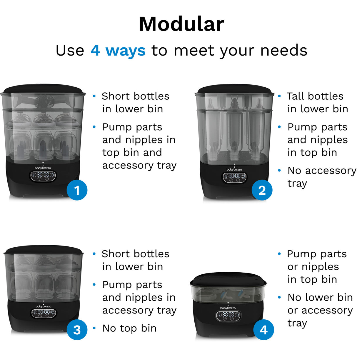 Baby Brezza Black Sterilizer Dryer Advanced
