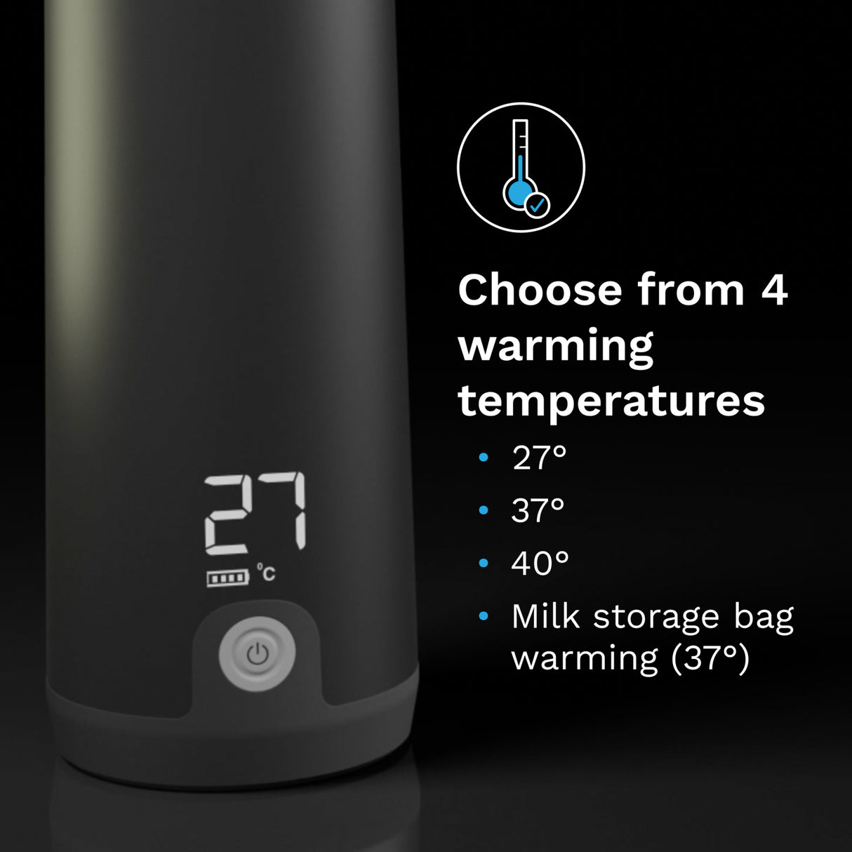Baby Brezza Black Superfast Portable Bottle Warmer