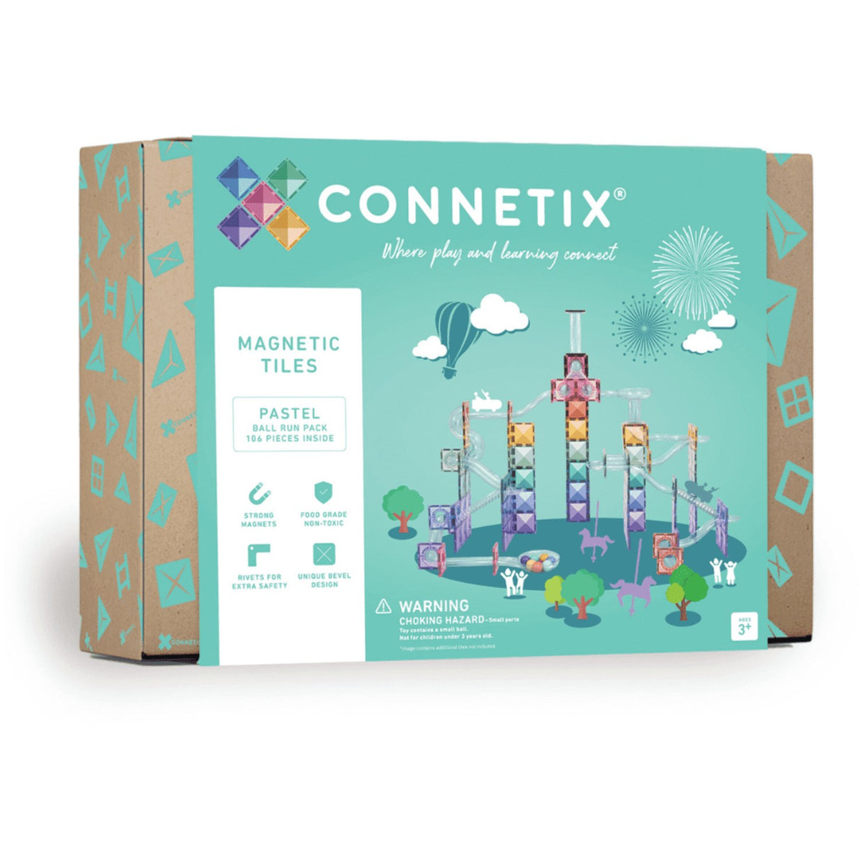 Connetix Pastel Ball Run Pack 106 Pieces
