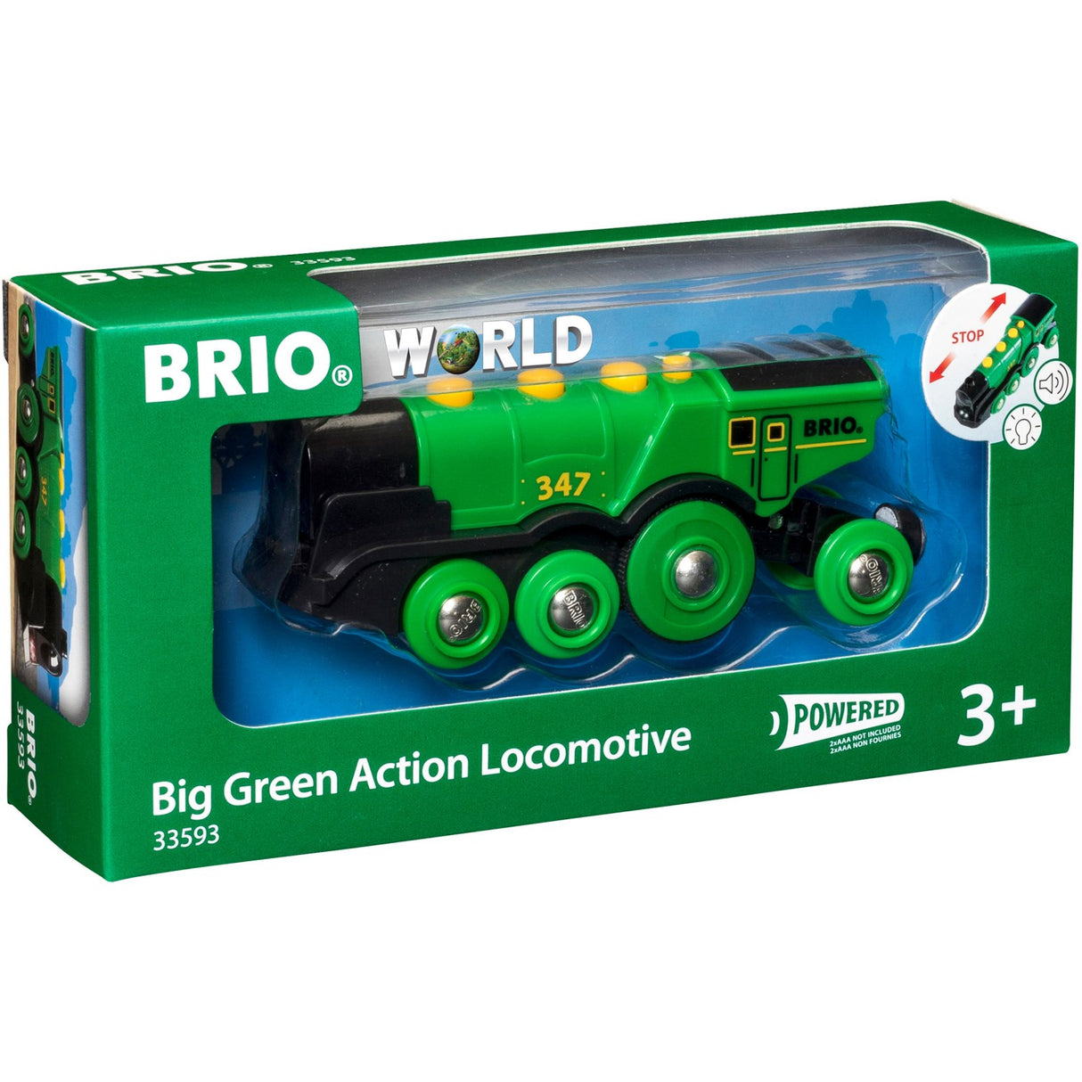 BRIO® 33593 Stort, Grønt Lokomotiv, B/O