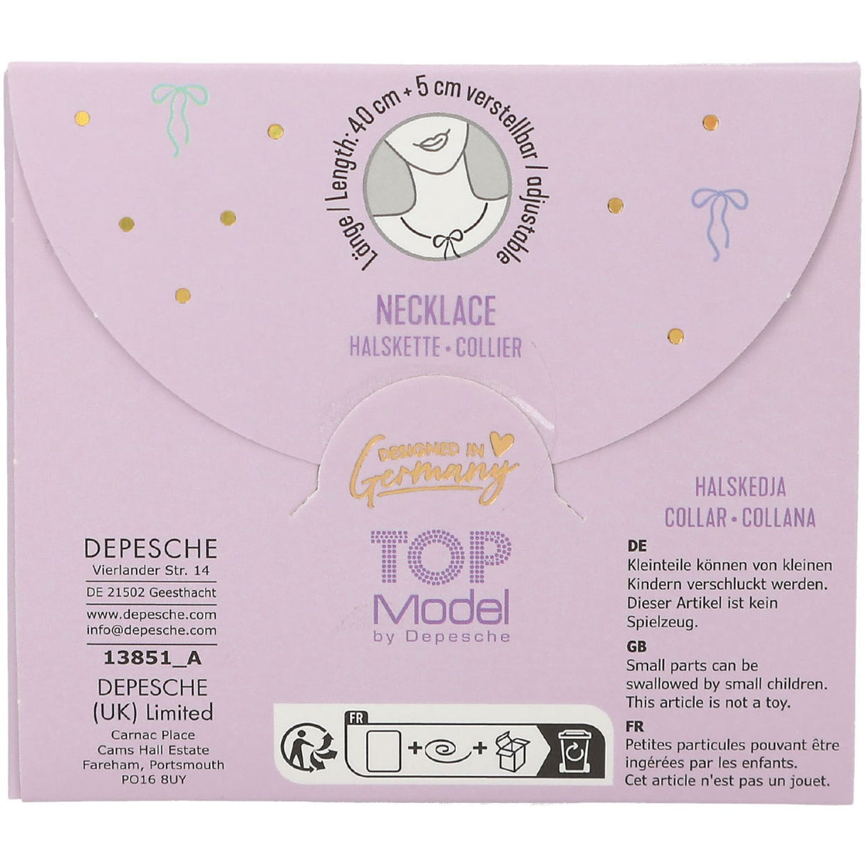 TOPModel BFF Necklace Set With Bow Assorted