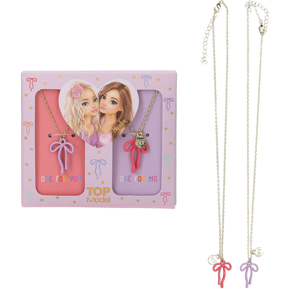 TOPModel BFF Necklace Set With Bow Assorted