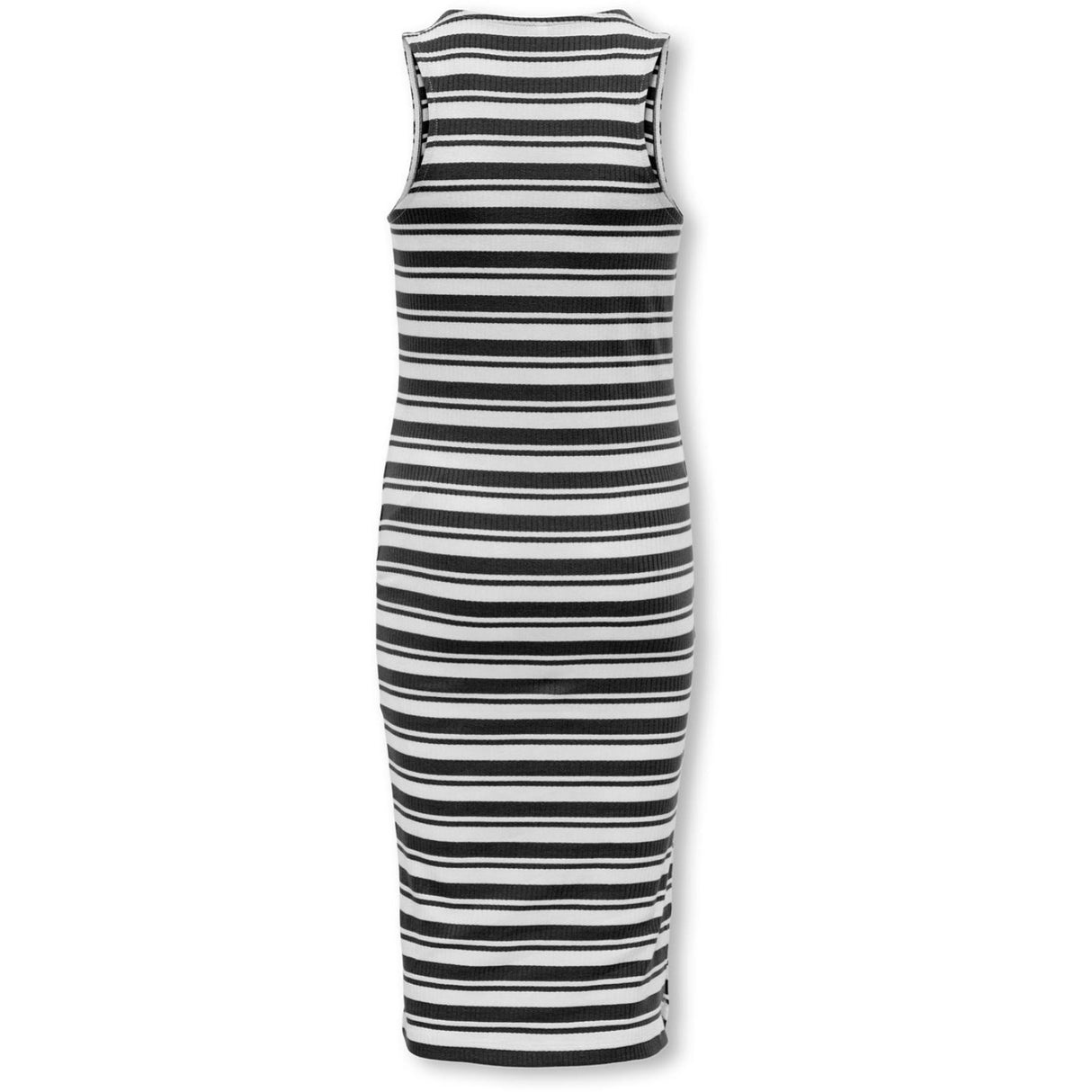 kids ONLY Black Mix White Stripes Kogbelfast Life Stripe Sl Midi Dress Jrs