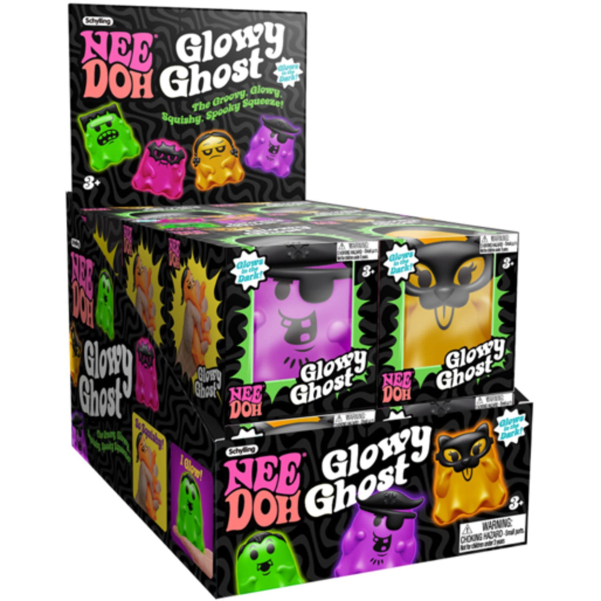 NeeDoh Glowy Ghost 6 Asst. CDU