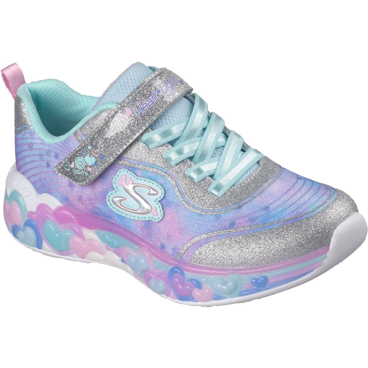 Skechers Silver S-Lights: Eternal Heart Lights