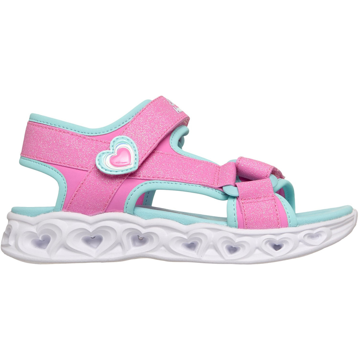 Skechers Pink Heart Lights Sandals