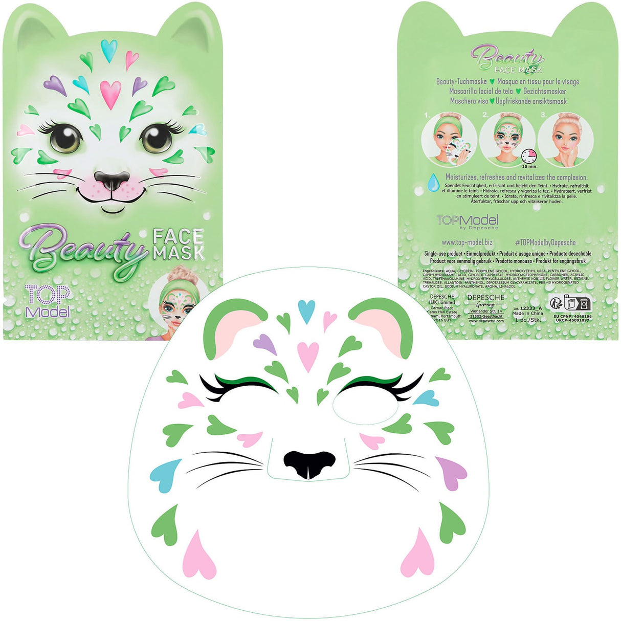 TOPModel Beauty & Me Face Mask Animal Motive Assorted