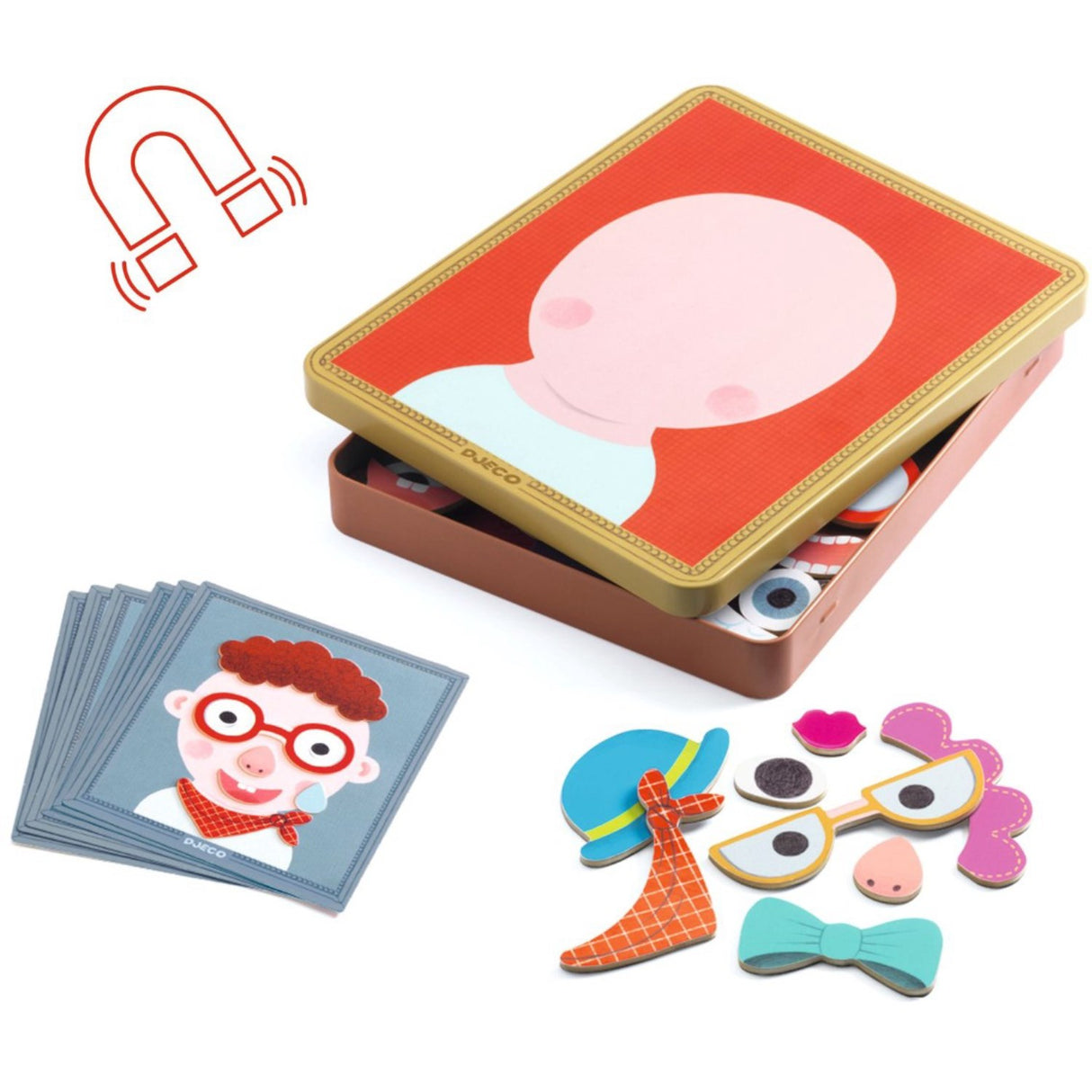 Djeco Inzebox Magnet Leg, Portraits