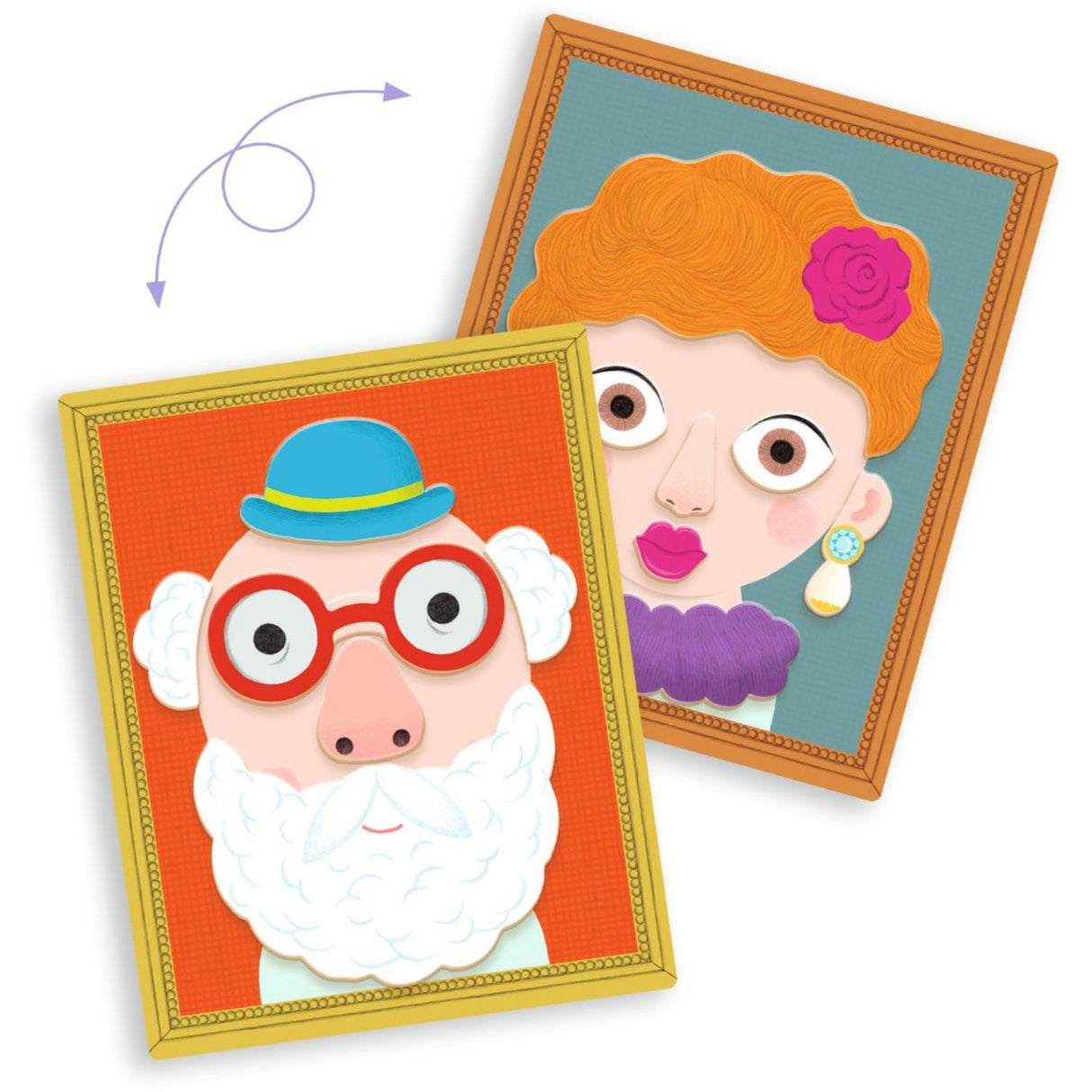 Djeco Inzebox Magnet Leg, Portraits