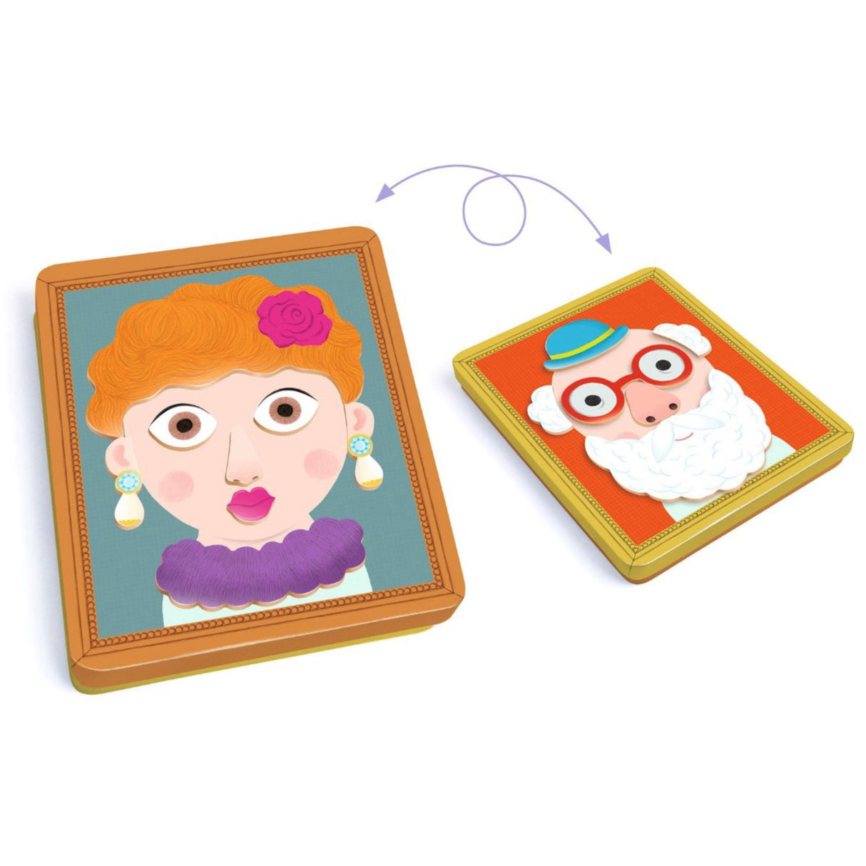 Djeco Inzebox Magnet Leg, Portraits