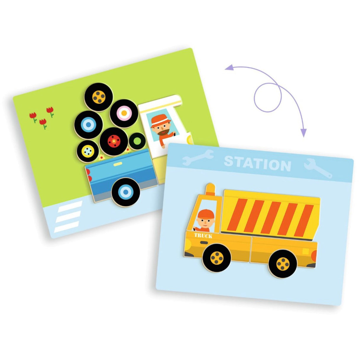 Djeco Inzebox Magnet Leg, Vehicles