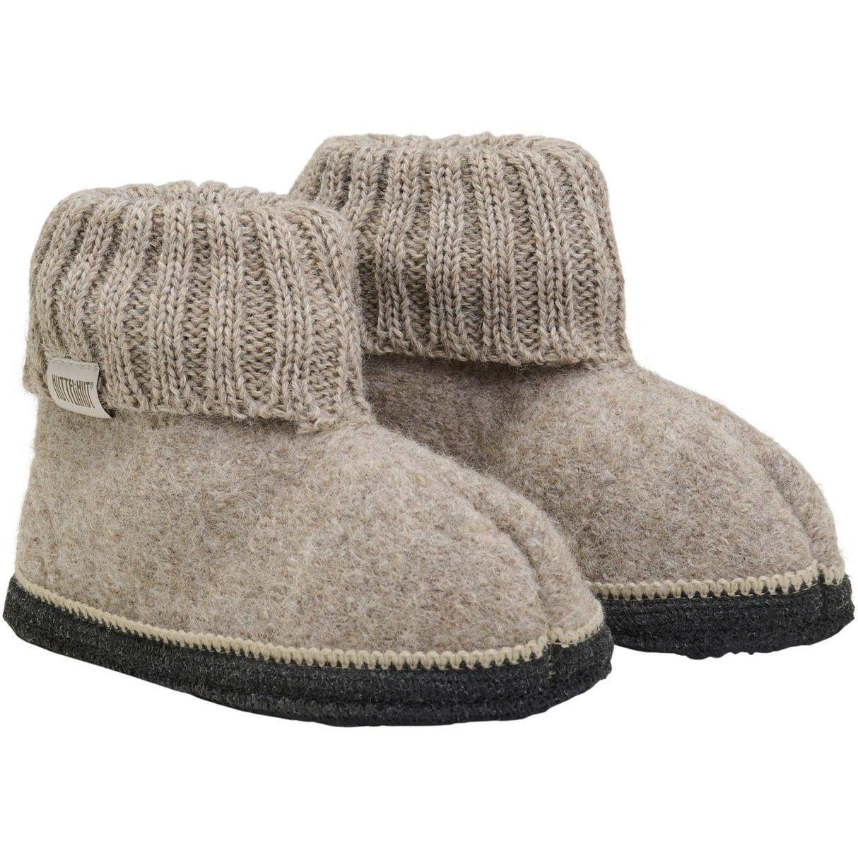 Huttelihut Camel Melange Slippers Wool