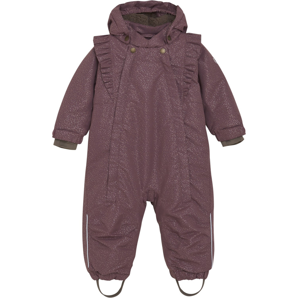 En Fant Rose Taupe Baby Snowsuit W. Frills