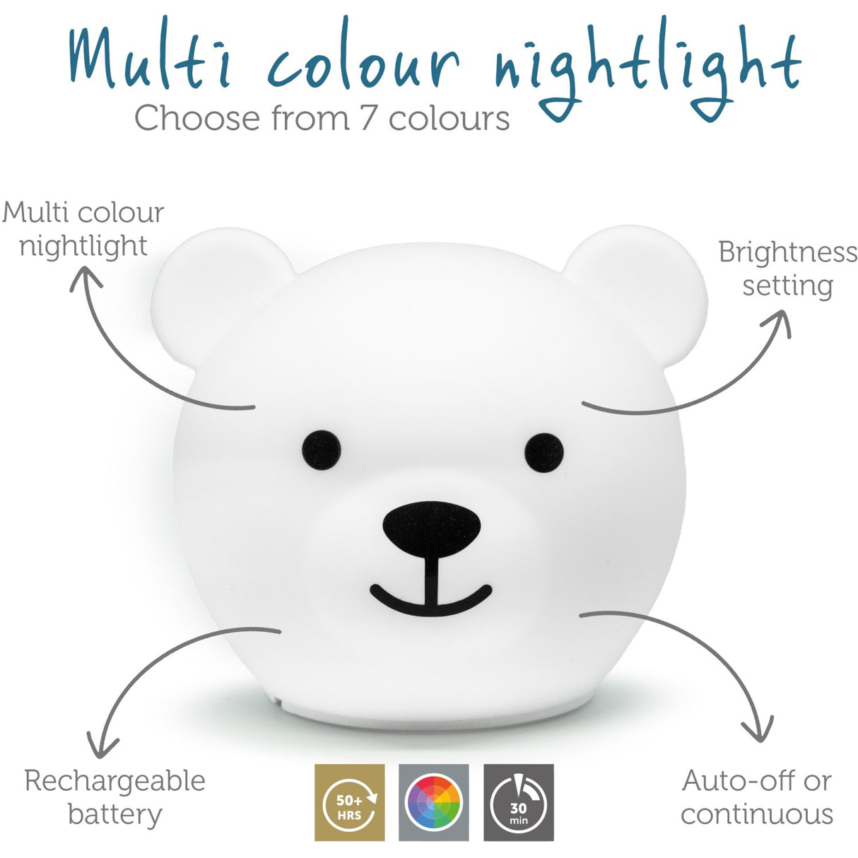 Zazu White Bor The Bear Nightlight