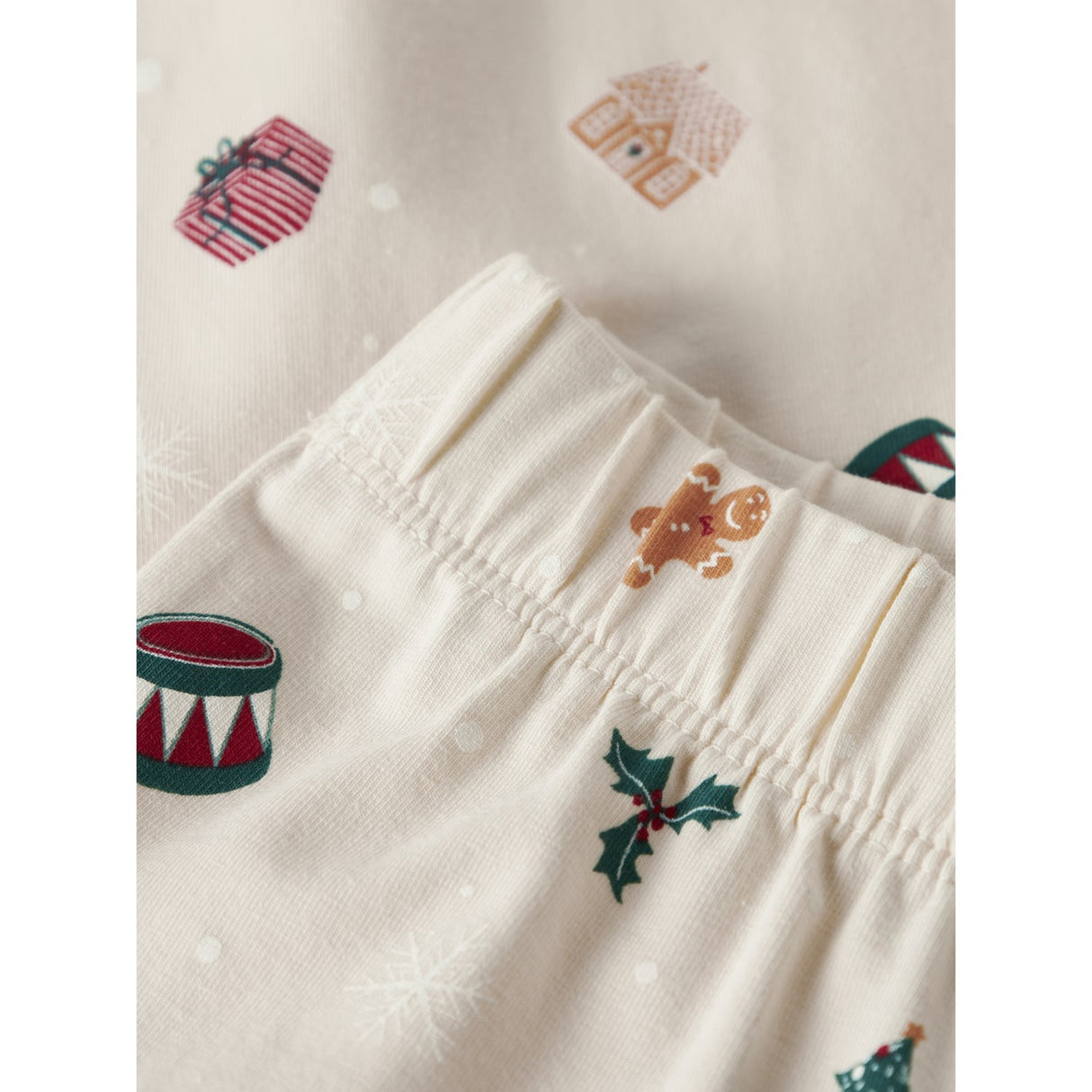 Name It Whitecap Gray Xmas AOP Nknvismas Ls Nightset