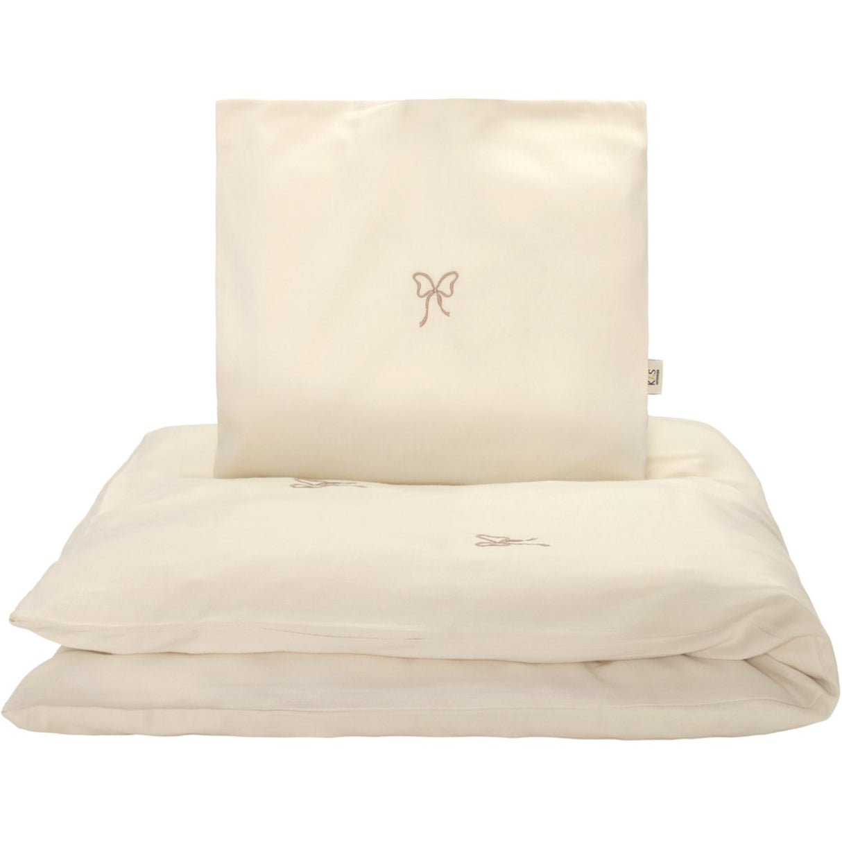 KAS Kopenhagen Cream Bow Embroidered Bedding