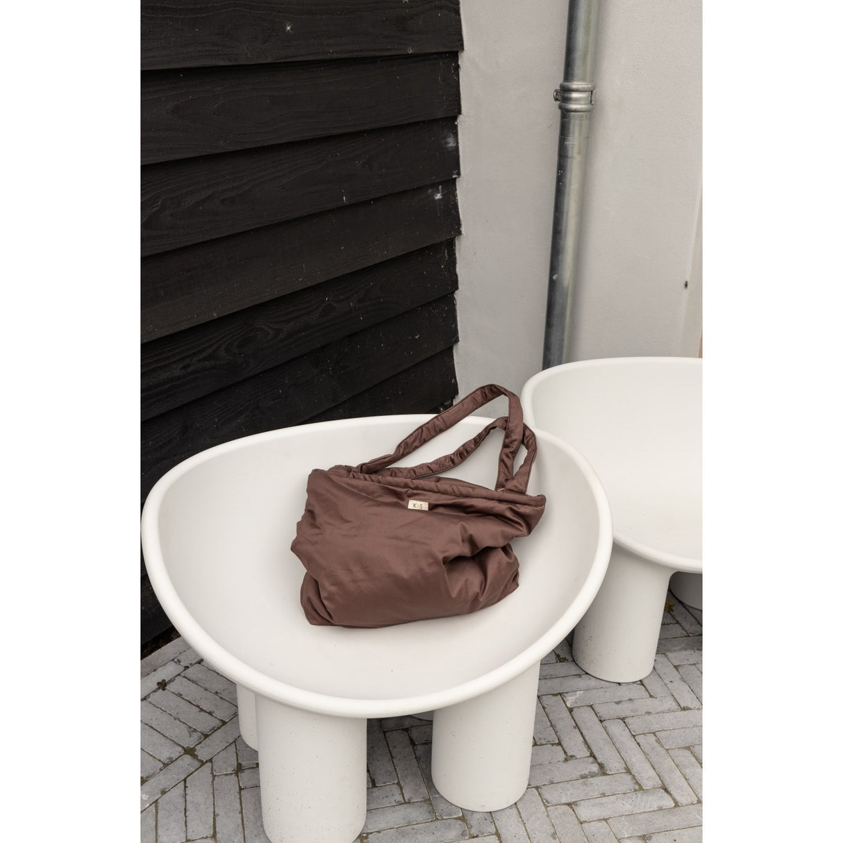 KAS Kopenhagen Brown Kas Multi Purpose Tote With Fold