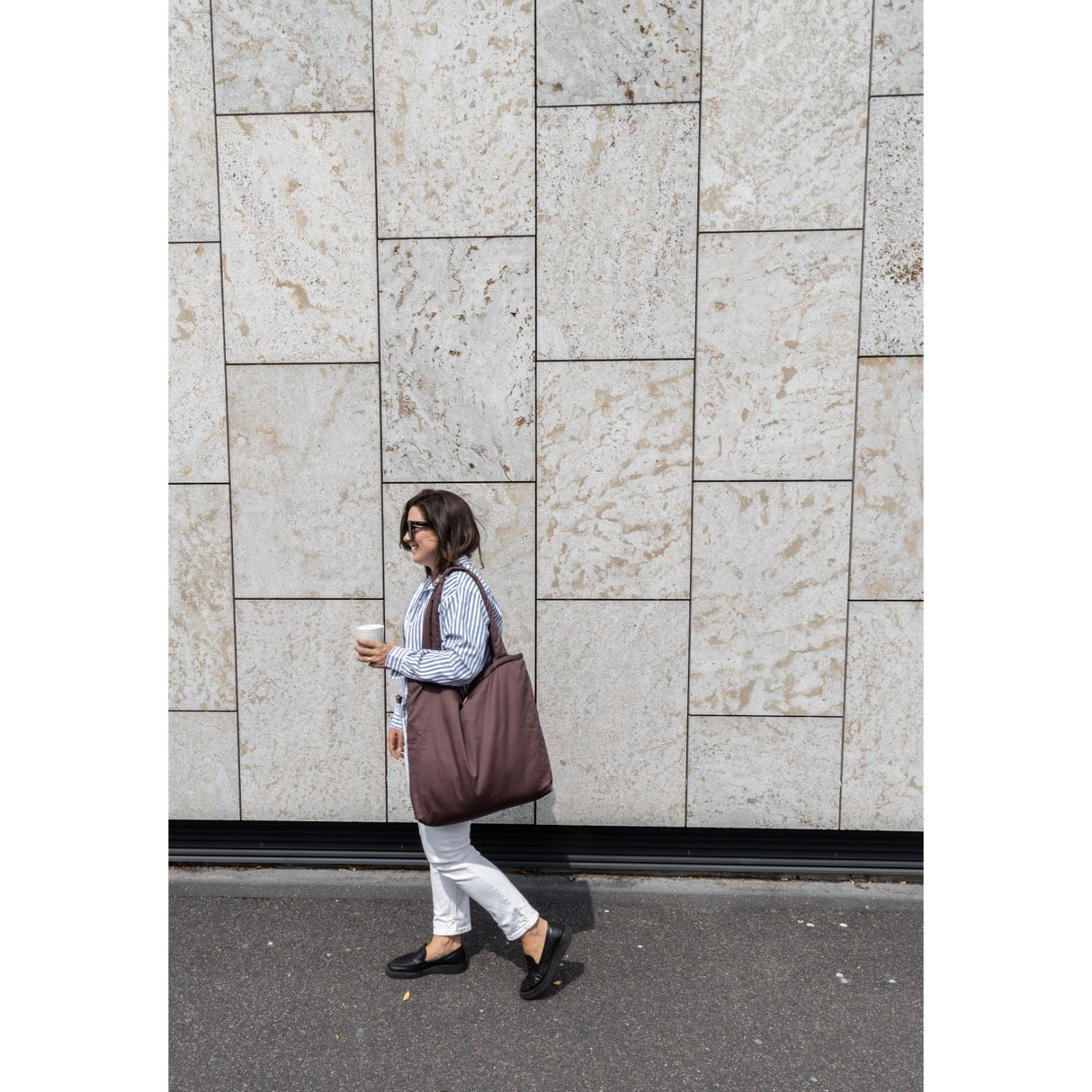 KAS Kopenhagen Brown Kas Multi Purpose Tote With Fold