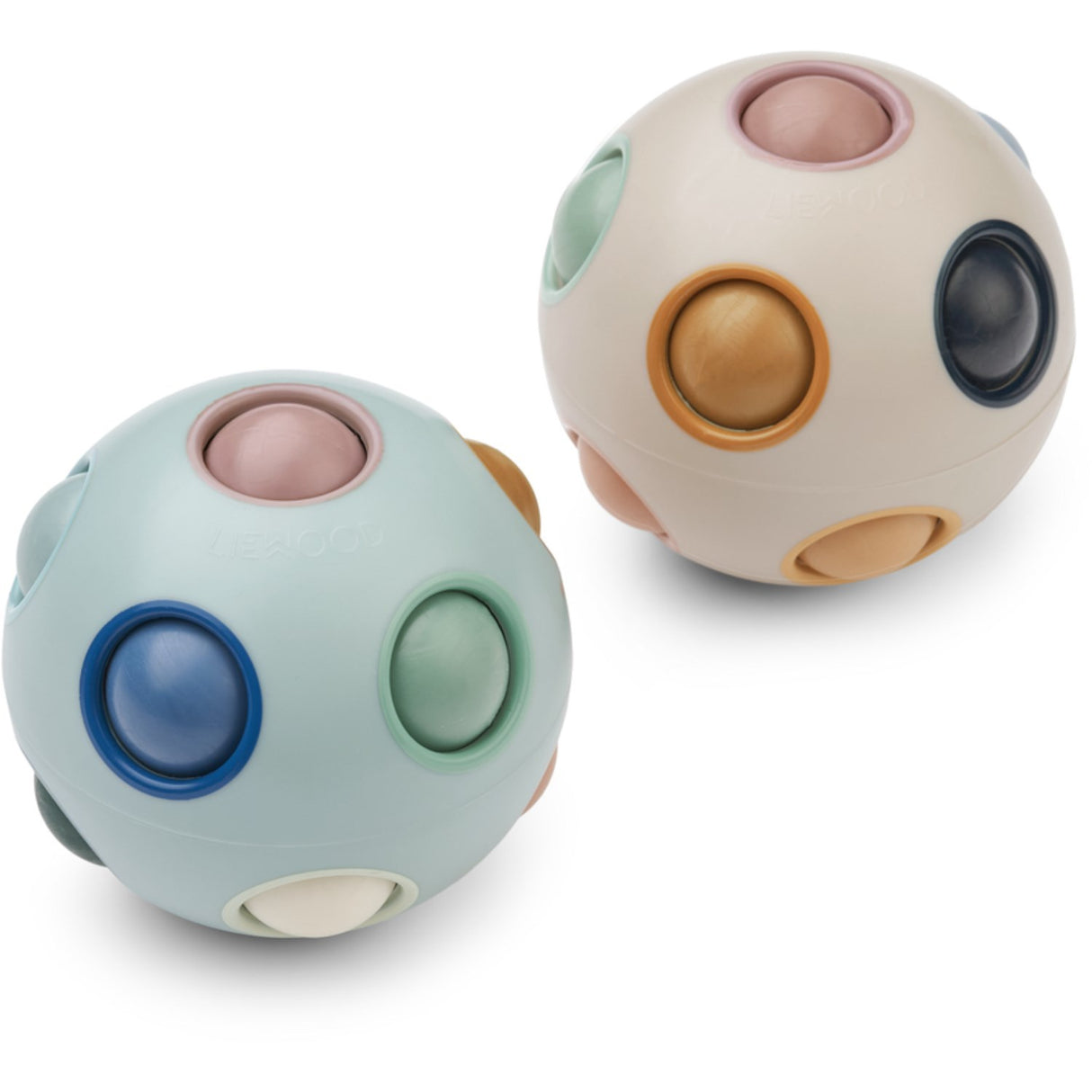 LIEWOOD Ice Blue Multi Mix Solene Puzzle Ball 2-Pack
