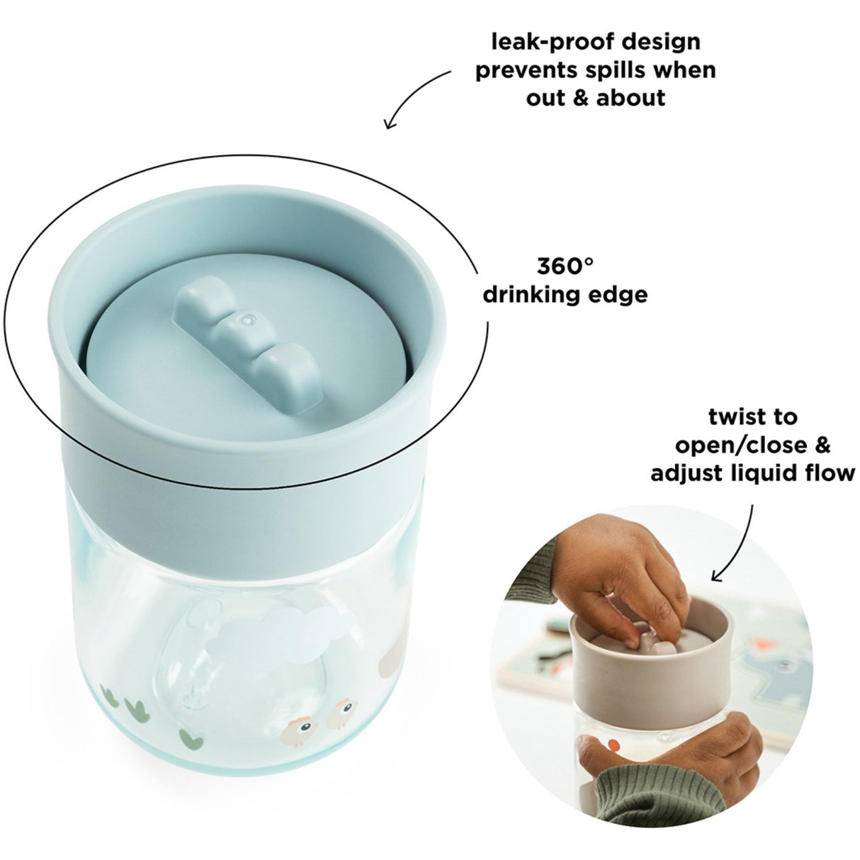 DonebyDeer Tiny Farm Blue Træningskop 360°